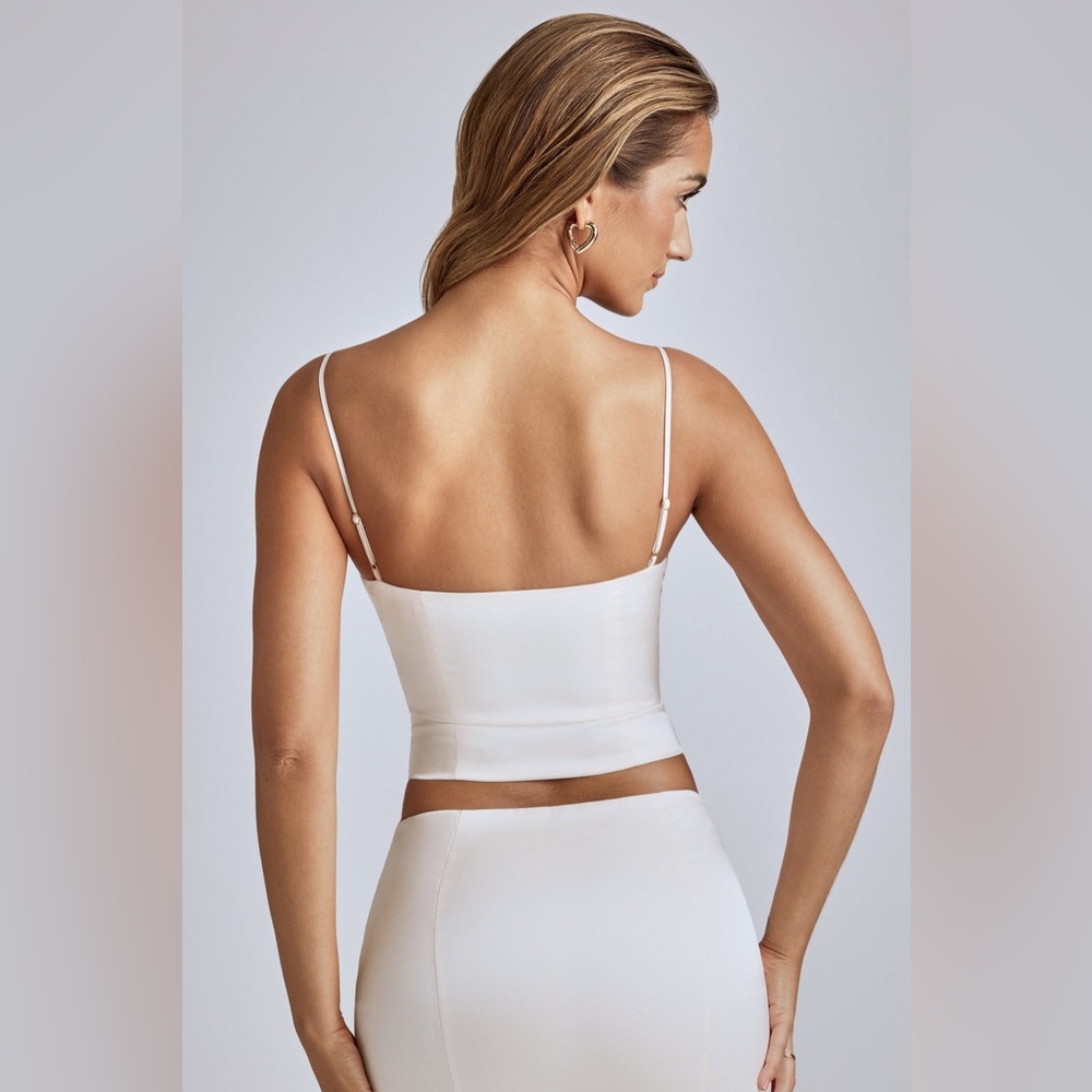 Oh Polly Bria Lace Panel Cami Top in Ivory - Picture 7 of 11